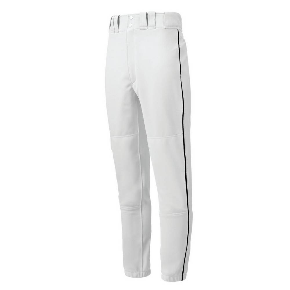 Pantalones Mizuno Premier Piped Hombre Blancas/Negras Comprar FTKE-19083